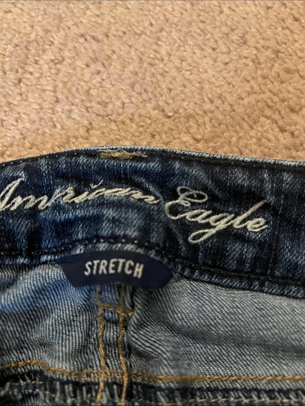 American Eagle Outfitters Dark Blue Favorite boyfriend distressed jeans size 4